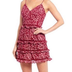 Keepsake Imagine Mini Lattice Lace Trim Dress